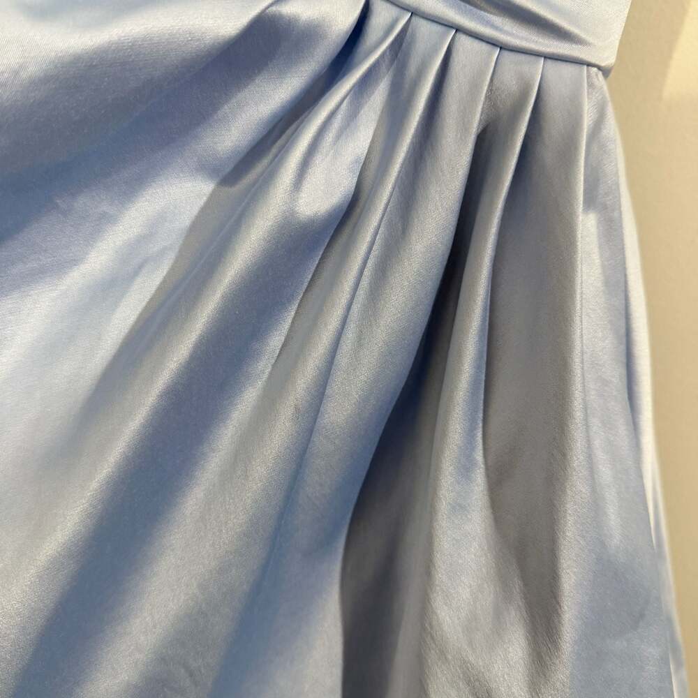 y2k betsey johnson blue satin pink tulle cocktail dress size 8 - Picture 4 of 10